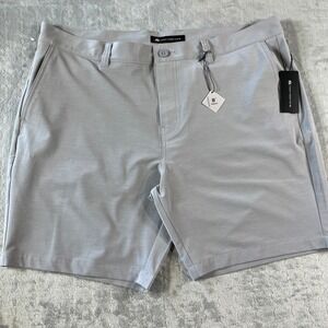 Travis Mathew Chino Shorts Mens 40 Gray Tech ECO Lightweight Golf Performance